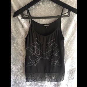 Express top with beadwork